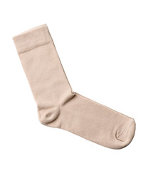 Brown socks on a white background