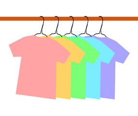 色とりどりのTシャツ