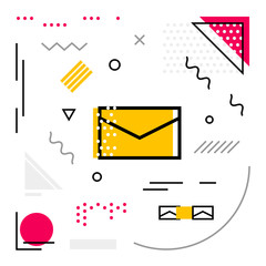 Modern background with Envelope icons