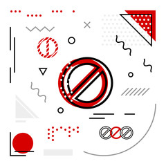 Modern background with Prohibition icons