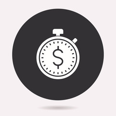 Stopwatch - vector icon. Illustration isolated. Simple pictogram.