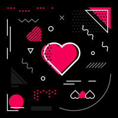 Modern background with Heart icons