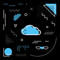 Modern background with Cloud icons