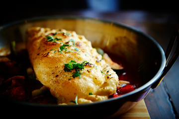 Calzone, folded pizza 