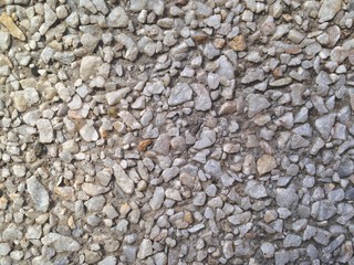 wall of natural stone crumbs