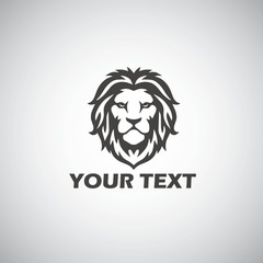 Lion Head Logo Design Template 