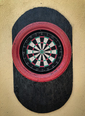 Old Darts Target on a Wall