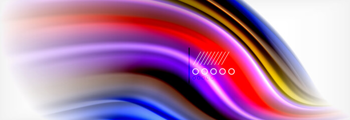 Fluid liquid colors abstract background, colorful geometric background - fluid shapes composition