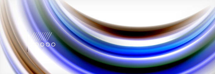 Fluid liquid colors abstract background, colorful geometric background - fluid shapes composition