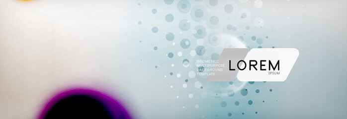 Background abstract - blurred dotted color circle shape, techno bubbles
