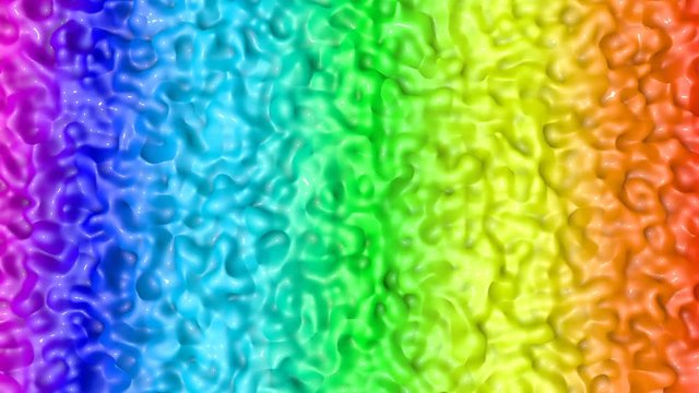 rainbow slowly deformable three-dimensional surface. 3d render