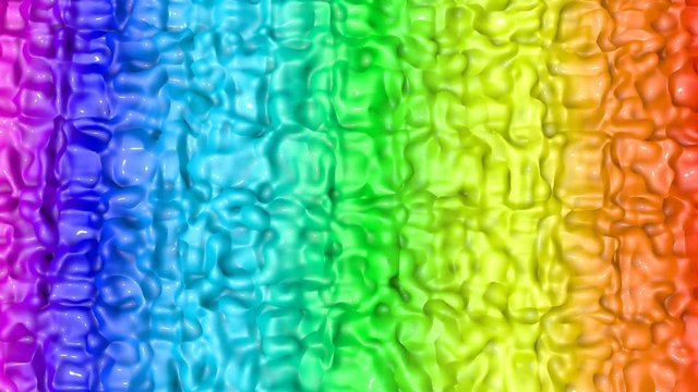 rainbow slowly deformable three-dimensional surface. 3d render