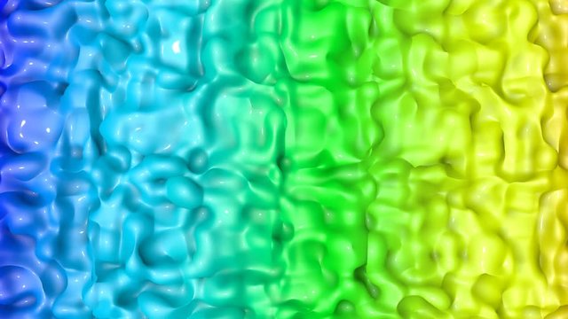 rainbow slowly deformable three-dimensional surface. 3d render