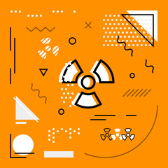 Modern background with Radioactive icons