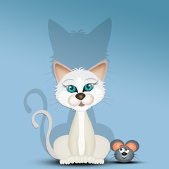 illustration of cat and mouse