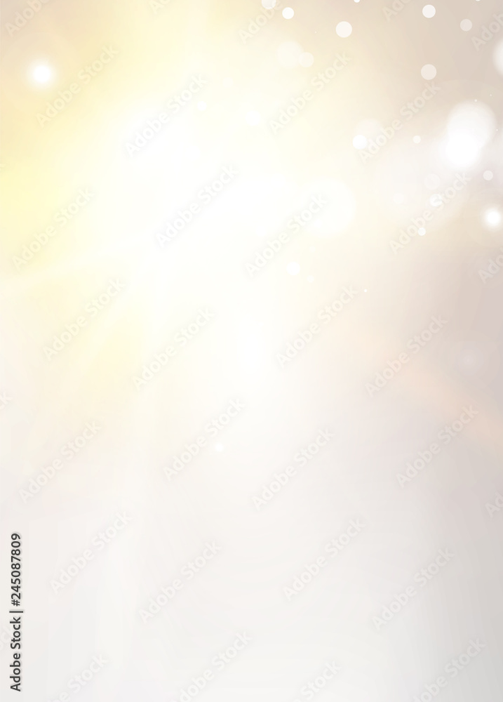 Poster abstract shining space futuristic background. fasion golden background. soft bokeh and lights. bokeh