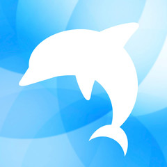 白いイルカのシルエット