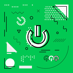 Modern background with Power icons