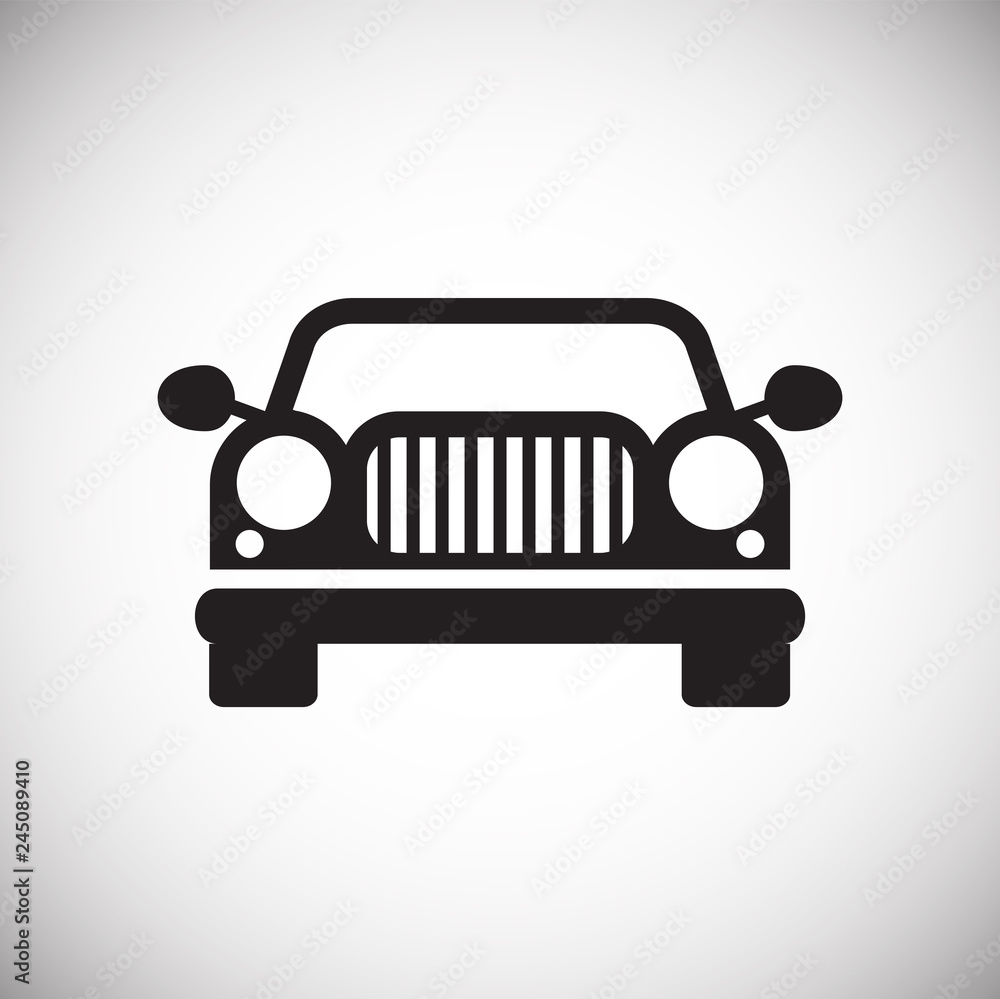 Poster automobile icon on white background for graphic and web design, modern simple vector sign. internet 