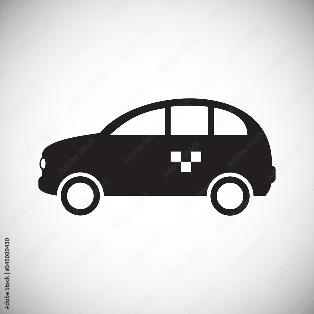 Poster automobile icon on white background for graphic and web design, modern simple vector sign. internet 