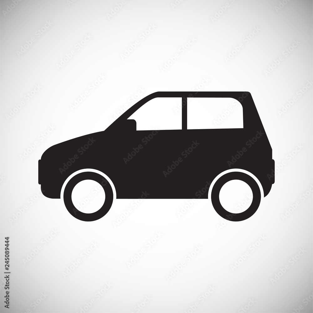Poster automobile icon on white background for graphic and web design, modern simple vector sign. internet 