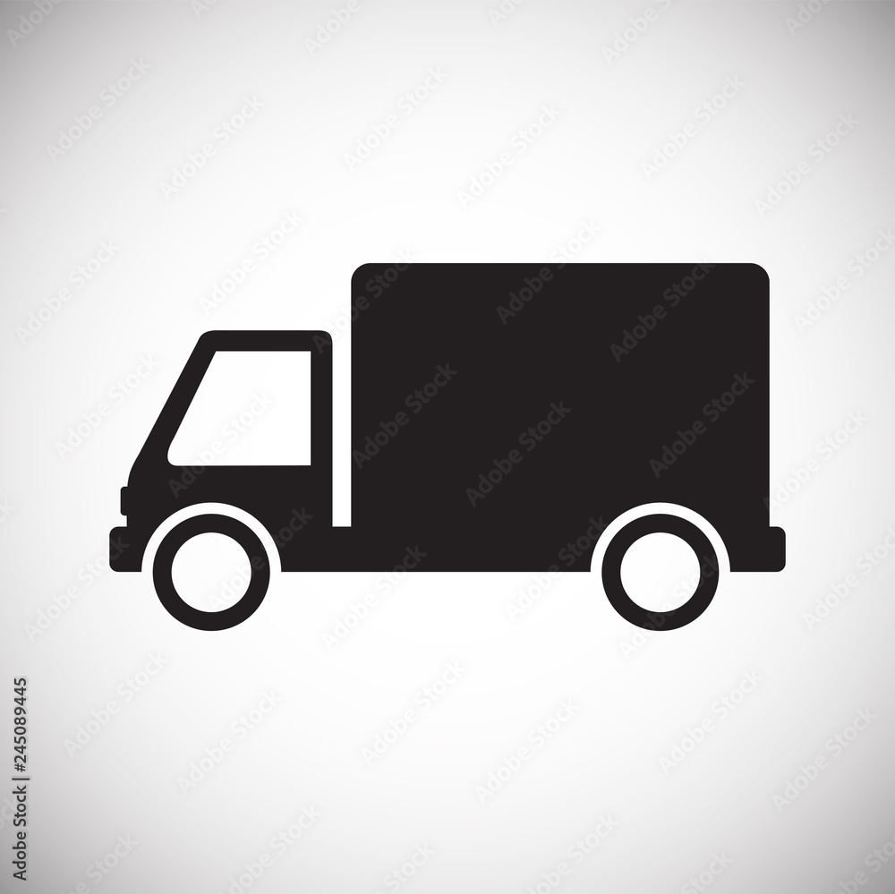 Poster automobile icon on white background for graphic and web design, modern simple vector sign. internet 