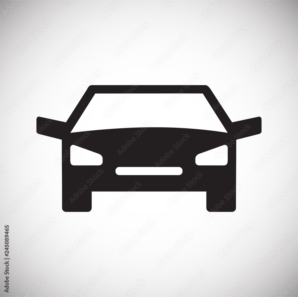 Poster automobile icon on white background for graphic and web design, modern simple vector sign. internet 