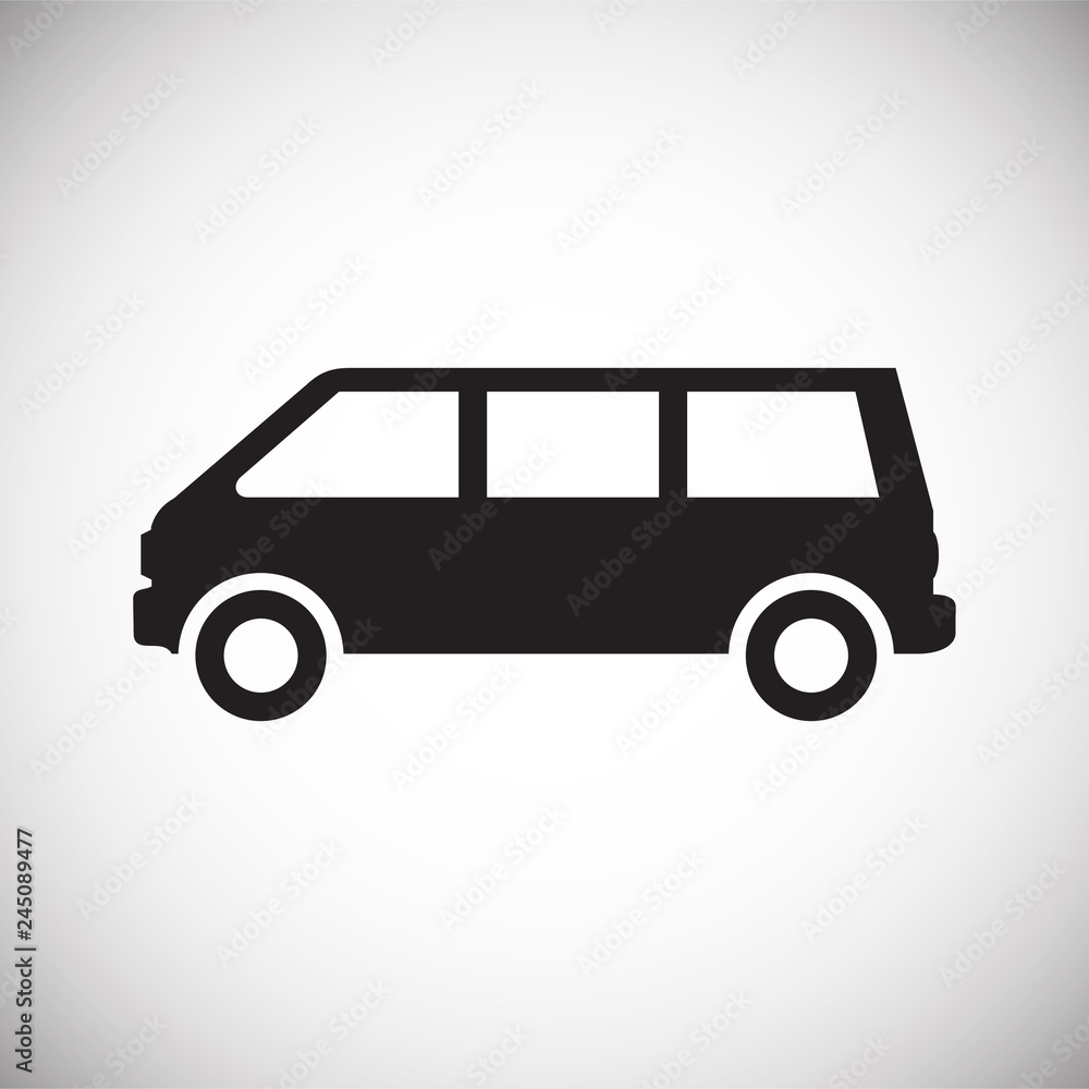 Poster automobile icon on white background for graphic and web design, modern simple vector sign. internet 
