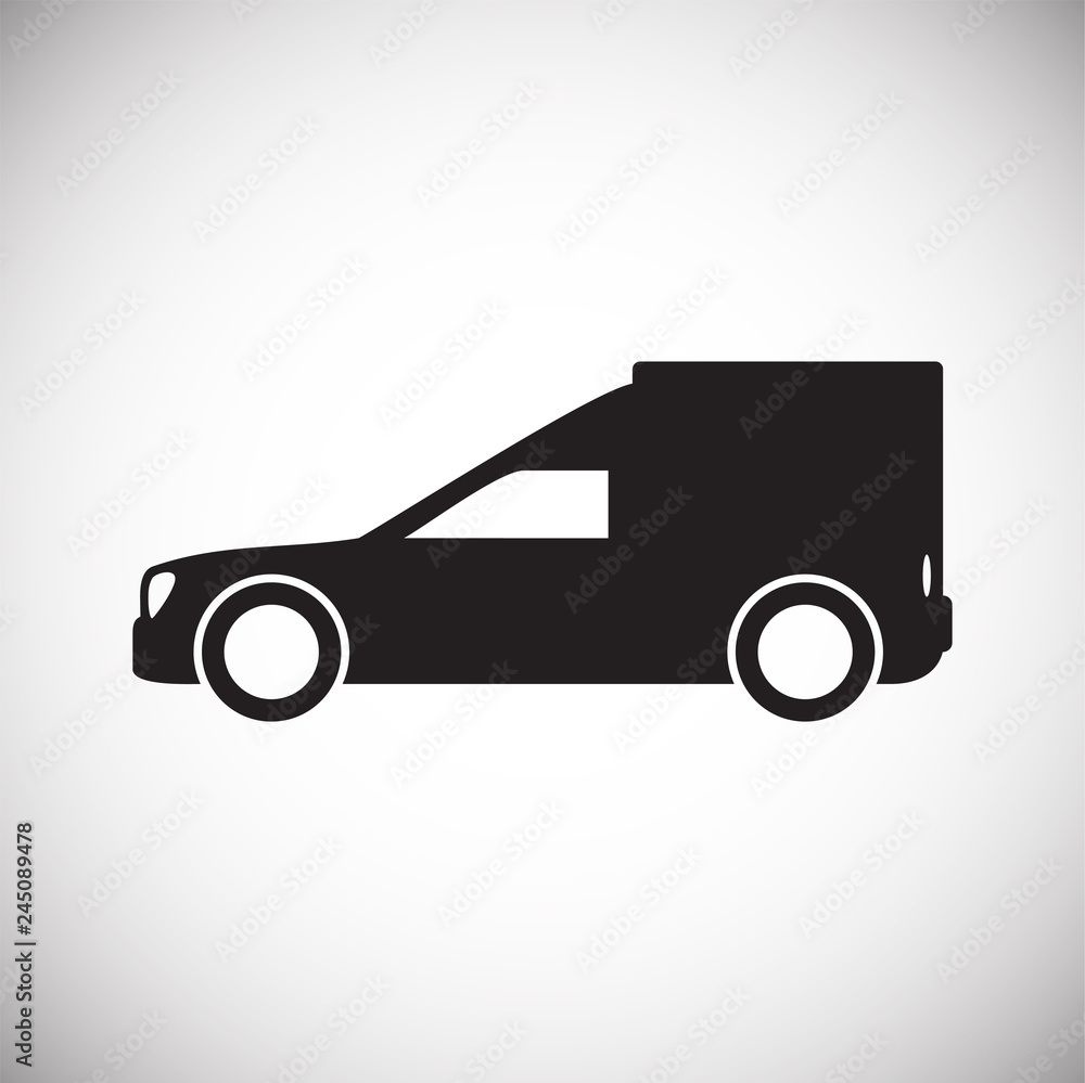 Poster automobile icon on white background for graphic and web design, modern simple vector sign. internet 