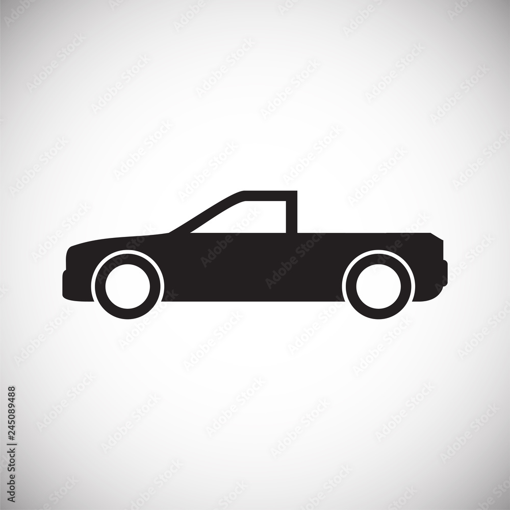 Poster automobile icon on white background for graphic and web design, modern simple vector sign. internet 