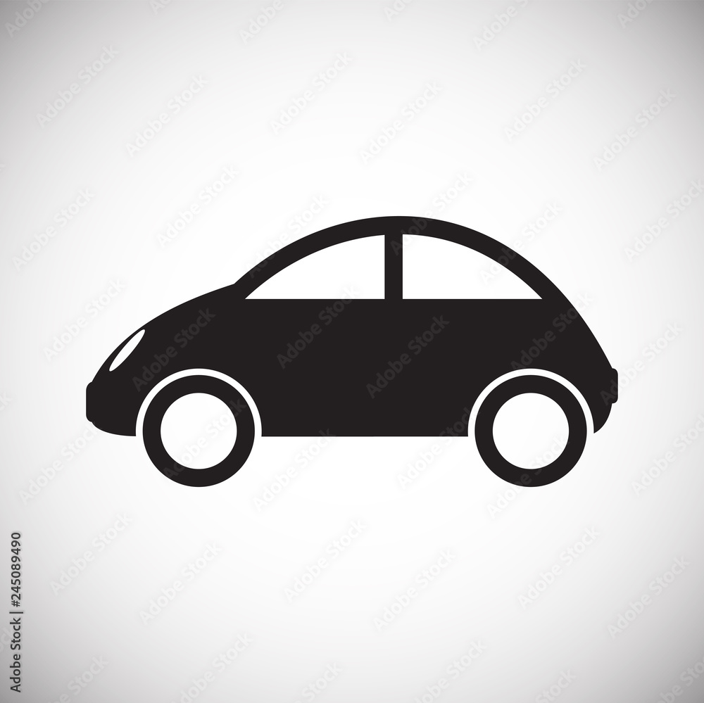 Poster automobile icon on white background for graphic and web design, modern simple vector sign. internet 