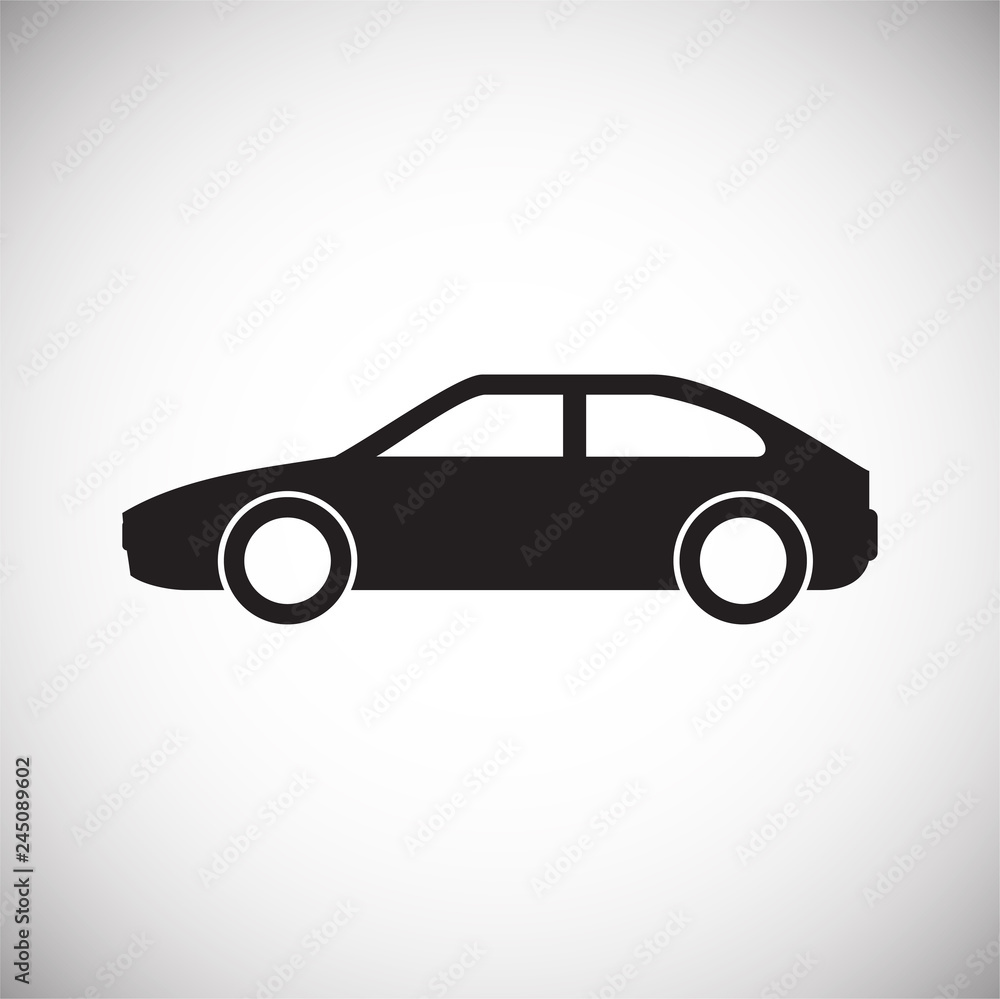 Poster automobile icon on white background for graphic and web design, modern simple vector sign. internet 
