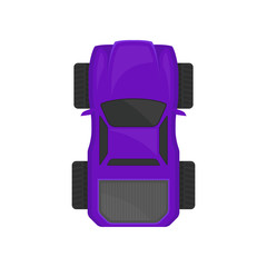 Car top view, city vehicle transport vector Illustration