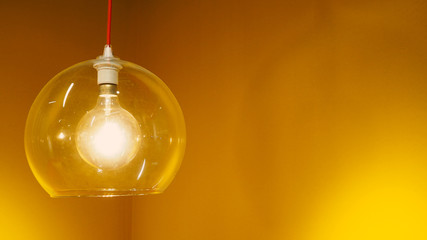 close up glowing vintage light