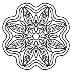 Abstract mandala graphic design decorative elements isolated on white color  background for abstract concepts