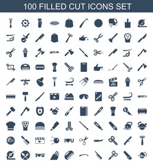 100 cut icons