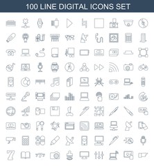 100 digital icons
