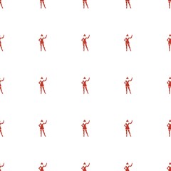 dancing woman icon pattern seamless white background