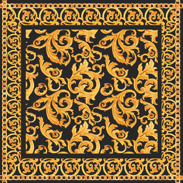 Golden Baroque Rich Luxury Vector Pattern