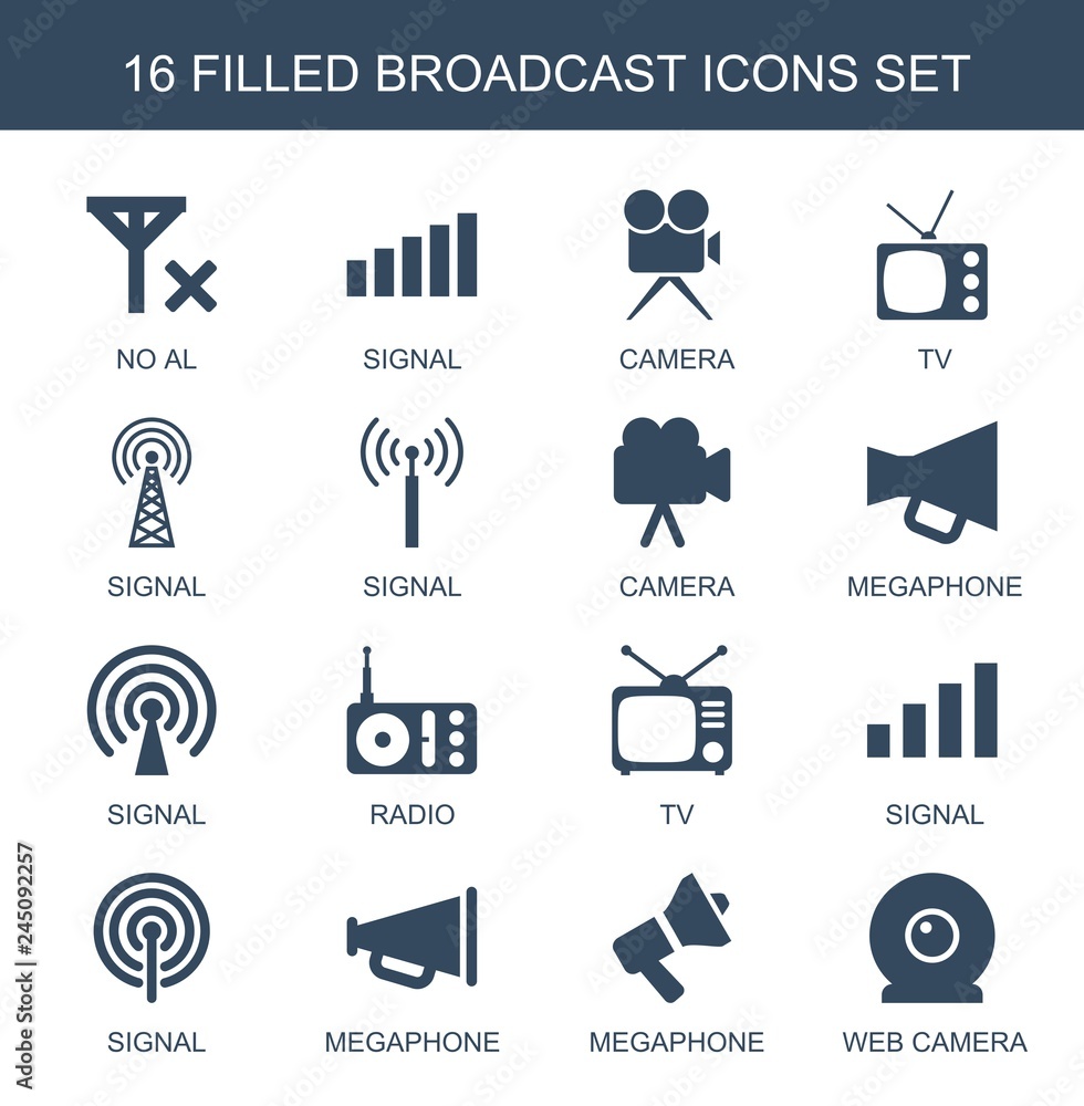 Poster broadcast icons