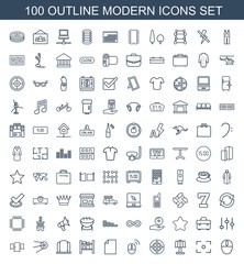 Fototapeta premium 100 modern icons