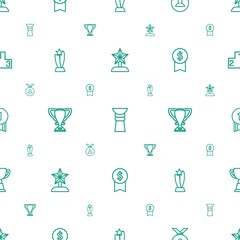 trophy icons pattern seamless white background