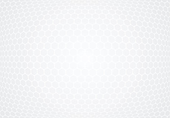 Hexagons pattern. White textured background.