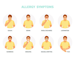 Allergy symptoms vector