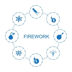 8 firework icons