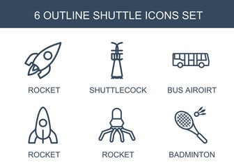 6 shuttle icons