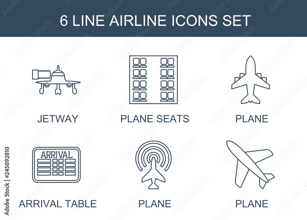 Poster airline icons