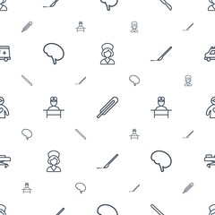 medic icons pattern seamless white background