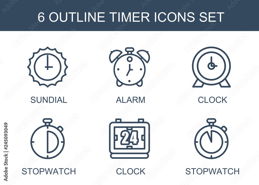 Poster 6 timer icons