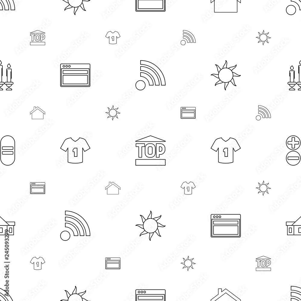 Poster website icons pattern seamless white background